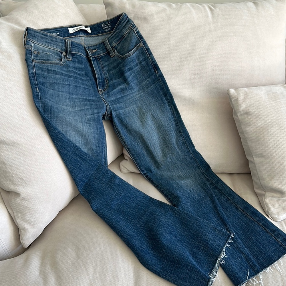 Liverpool Los Angeles, crop flare, ladies, denim jeans, size 2, smoke-free home